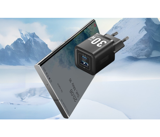 Vention Ładowarka 1x USB-A 1x USB-C GaN 30W czarna - 1543397 - zdjęcie 2